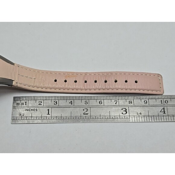 Timex Easy Reader T2H531 Womens White Pink Leather Watch Indiglo New Battery - Picture 7 of 12